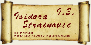 Isidora Strainović vizit kartica